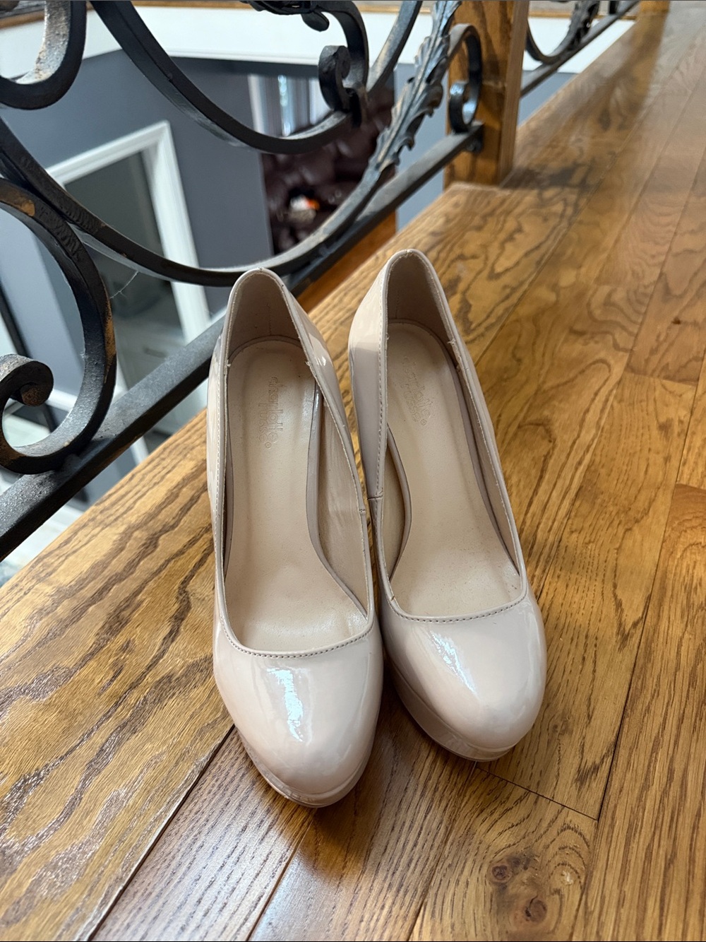 Charlotte Russe Blush Patent Round-Toe Pumps